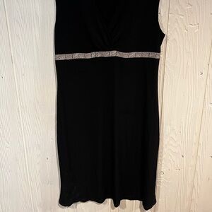 Merona Black Sleeveless with empire waist embellishment  Dress size XL